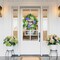 24” Spring Summer Wreaths for Front Door, Greenery Front Door Wreath with Hello Sign for Indoor Outdoor Porch Window Wall, Artificial Floral Wreath with Hydrangeas Berries for Home Decor